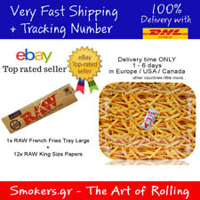 1x RAW French Fries Tray Large 27x33cm - 12x RAW Rolling Papers King Size Slim picture