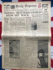 Original June 1941 WW2 Newspaper Odessa Raid Stafford Cripps Stalin Goebbels picture