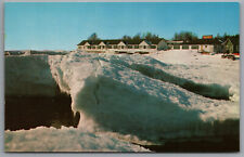 Tofte MN Edgewater Inn and Modern Motel Ice Cliffs c1958 Postcard picture