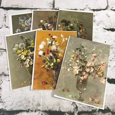 Vintage R.Y. Hauser Art Print Greeting Cards Lot Of 6 Blank Inside Wild Flowers  picture
