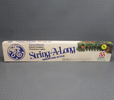 Vintage GE String-A-Long Christmas Lights 35 Miniature Style Indoor/Outdoor picture