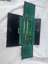 Vintage Brown Preuss Stationery Co Drafting Set + Case Used picture