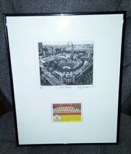 Phillip C. Thompson Busch Stadium Etching Signed/Framed/Matted # 46/150 Limited picture