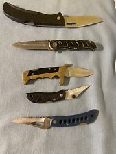 Lot Of 5 Working Pocket Knives Incl Gerber 450, Gerber Paraframe, Pakistan+ More picture