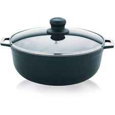 IMUSA USA 6.9QT Nonstick Blue exterior Caldero (Dutch Oven) with Glass Lid and S picture
