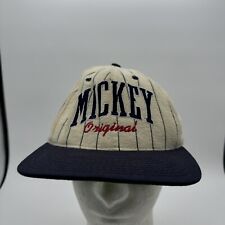 Mickey Mouse Original Snapback Hat Pinstripe Goofys Hat Co. 90s Vintage picture