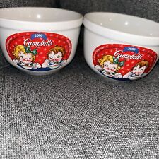 Campbell's Kids Collector Large Soup Bowls 2000 Houston Harvest TWO BOWLS picture