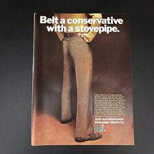 1969 H.I.S. Stovepipe Slacks Print Ad Anti-Establishment Belt A Conservative picture