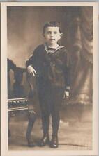 RPPC Postcard Little Boy Sailor Suit Early 1900s picture
