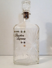 Bourbon Supreme Rare Whiskey Glass Bottle Decanter MCM Atomic Star Barware 50's picture