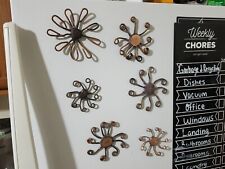 Brazed Copper Flower Spiral Fridge Magnets - Custom Designs Qty 1 picture