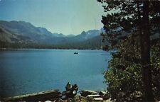 Mammoth Lakes California, Lake Mary, Scenic View, Vintage Postcard picture
