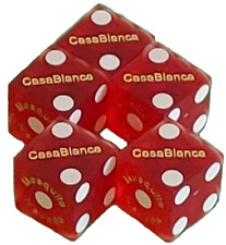 Dice Casino Casablanca Resort Mesquite NV 1-Sticks(5-Dice) Red Frosted 19mm picture