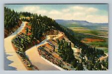 Colorado Springs CO-Colorado, Broadmoor-Cheyanne Mountain Highway Linen Postcard picture