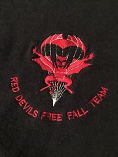 Army Red Devils FreeFall Parachute Regiment Airborne Screen Stars Sweatshirt Vtg picture