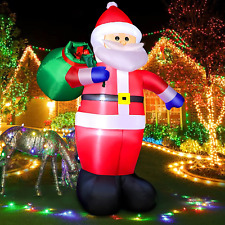 8 FT Christmas Inflatable Santa Claus Outdoor Decorations, Blow up Santa Claus picture