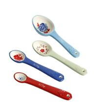 Pioneer Woman ~ Set of Four (4) ~ Stoneware Measuring Spoons ~ CLASSIC CHARM picture