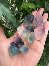 Grade A++ Fluorite Small Raw Natural Stone,Rough Rainbow Chip.Wholesale Bulk Lot picture
