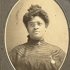 Antique Cabinet Card Photograph Lovely Black African American Woman Baltimore MD picture