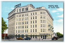 c1930's Crockett Hotel Facing Alamo San Antonio Texas TX Vintage Postcard picture