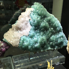 55LB Large Top Natural Fluorite Crystal Cluster Mineral specimen healing+stand picture