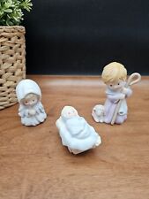 Vintage Avon Holiday Nativity 1986 Heavenly Blessings - THE HOLY FAMILY 3pc Set picture