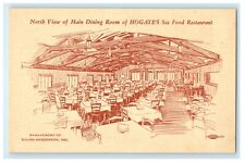1953 North View of Main Dining Room of Hogate's Seafood Restaurant Postcard picture