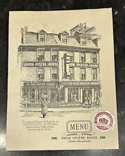 1959 UNION OYSTER HOUSE restaurant menu Boston MA  133th Anniversary picture