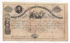 1858 New Orleans & Ohio Telegraph Lessees Stock Certificate - Norvin Green picture