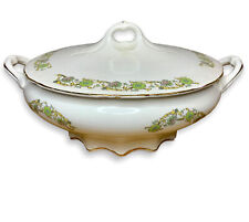 Antique Ironstone China Soup Tureen Serving Bowl White Floral KT&K Knowles picture
