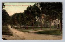 Williamstown MA-Massachusetts, Main Street And Hopkins Hall, Vintage Postcard picture