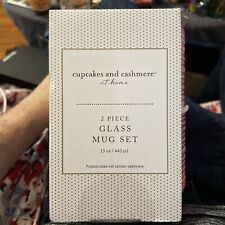 CUPCAKES AND CASHMERE PINK HOBNAIL GLASS MUGS - NEW IN BOX Went viral on TikTok picture