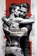 ART PRINT - Two hot men embracing 4x6 Gay Interest Photo #712 picture