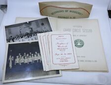 Neighbors Of Woodcraft Program Lot w Photos And Hat 1940s-60s RARE Fraternal Org picture