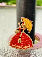 Wisconsin Odyssey Of The Mind OM LADY DAIRY COW Pin Lapel Pin OOom picture