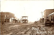 1910 RPPC Main Street Mendon Missouri MO Postcard L66 picture