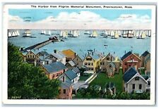 1938 Harbor From Pilgrim Memorial Monument Provincetown Massachusetts Postcard picture