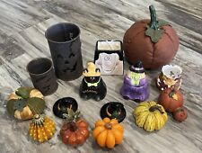 Halloween Fall Decorations Lot Witch Black Cat Lanterns Pumpkins Small Decor picture