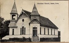 Ames Iowa Christian Church Antique Photo Postcard c1900 picture