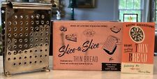 Vintage Slice-a-Slice Stainless Steel Bread Slicer With Box And Recipe Booklet picture