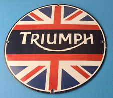 Vintage Triumph Sign - Porcelain Automobiles Sign - Mechanic Gas Oil Pump Sign picture