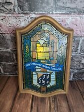 Vintage Heileman's Old Style Beer Stein Faux Stained Glass Lighted Sign picture
