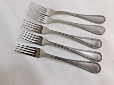 A6- Towle Stainless Flatware Beaded Antique (Korea) Dinner Forks Lot of 5 picture