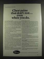 1986 Pfizer Pharmaceuticals Ad - Chest Pains That Don't Rest picture
