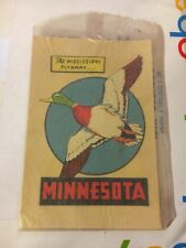 VINTAGE, Minnesota, The Mississippi Flyaway .. SOUVENIR DECALCO  DECAL * picture