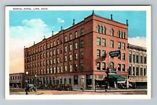 Lima OH-Ohio, Norval Hotel, Period Cars, Antique Vintage Souvenir Postcard picture