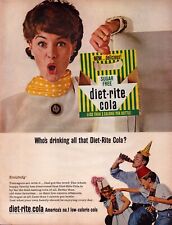 1965 Diet-Rite Cola Sugar Free Delicious Happy Family Party Vintage Print Ad L28 picture