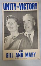 1968 Presidential Election Bill Scranton RARE Poster with him & his wife picture