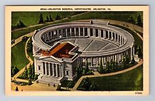 Arlington VA-Virginia, Aerial Arlington Memorial Amphitheatre, Vintage Postcard picture