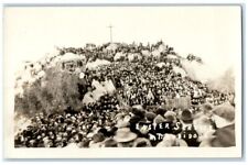 c1918 Easter Hillside Service Mt. Rubidoux Riverside CA RPPC Photo Postcard picture
